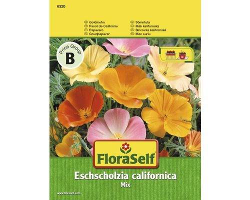 Goldmohn 'Mix' FloraSelf samenfestes Saatgut Blumensamen