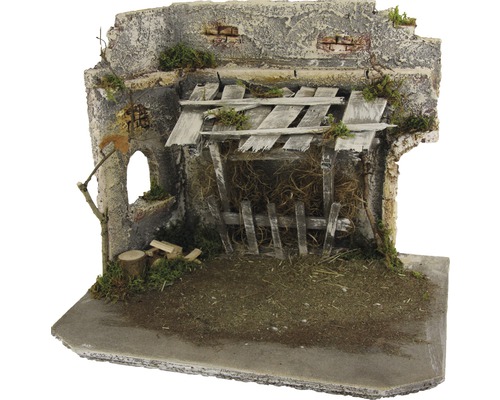 Stall Hammerles 28x38x30 cm mit Krippenfiguren 13tlg Stall Hammerles 28x38x30 cm mit Krippenfiguren 13tlg