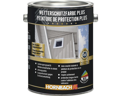 HORNBACH Holzfarbe Wetterschutzfarbe Plus dunkelbraun 2,5 l