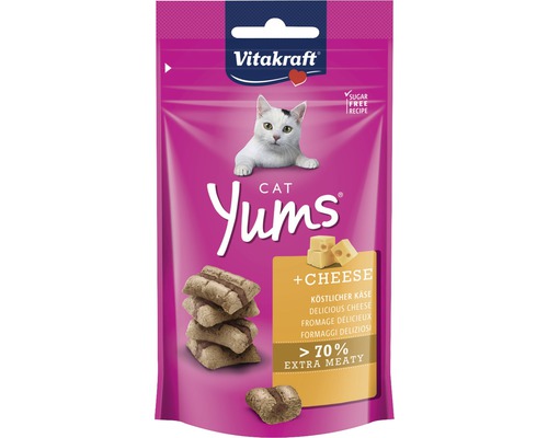 Vitakraft En-cas pour chats Cat Yums fromage, 40 g Vitakraft Cat Yums snack pour chat au fromage, recette sans sucre
