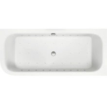 Baignoire rectangulaire avec jets vus de dessus