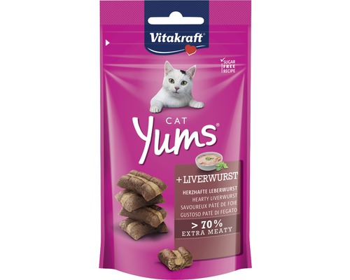Vitakraft En-cas pour chats Cat Yums saucisse de foie, 40 g Vitakraft Cat Yums saveur saucisse de foie