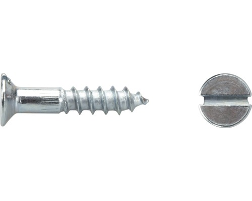 Vis à bois à tête fraisée avec fente DIN 97 2 x 16 mm galvanisée 100 unités Vis à bois à tête fraisée avec fente DIN 97 2 x 16 mm galvanisée 100 unités
