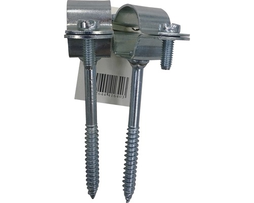 Rohrschellen mit Schrauben zur Befestigung an Holz