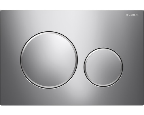 Plaque de commande GEBERIT Sigma 20 plaque chrome brillant / bouton chrome brillant / anneau décoratif mat 115.882.KH.1