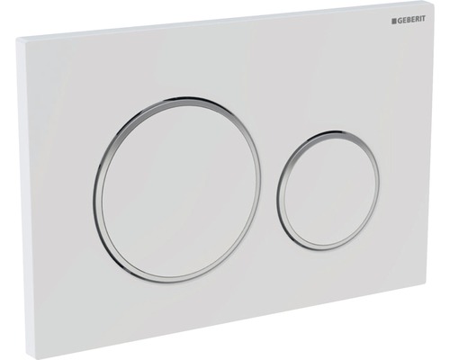 Plaque de commande Geberit avec deux touches pour chasse d''eau de toilette
