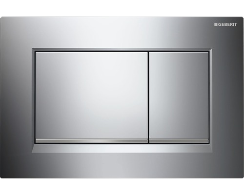 Plaque de commande GEBERIT Sigma 30 plaque brillant / touche chrome brillant mat 115.883.KH.1