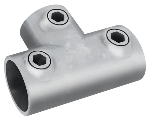 Connecteur de tube en T avec trois vis à six pans creux