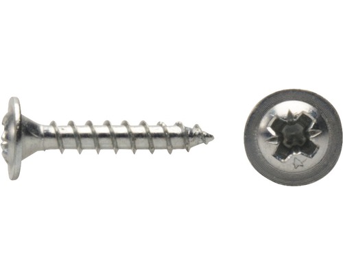 Vis de paroi arrière JD Plus Pozidriv 3,5 x 20 mm galvanisée zinguée 100 pièces