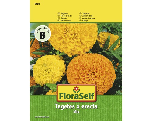 Tagètes 'Mix' FloraSelf semences stables graines de fleurs