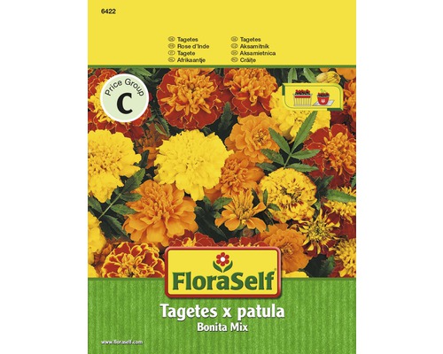 Tagètes 'Bonita Mix' FloraSelf semences stables graines de fleurs