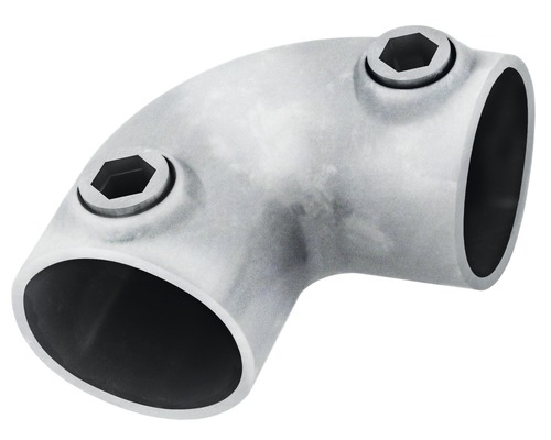 Raccord de tuyau coudé en métal avec vis