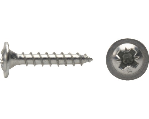 Vis de paroi arrière JD Plus Pozidriv 3,5 x 30 mm galvanisée zinguée 100 pièces