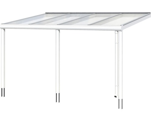 Toit de terrasse autoportant avec plaques en polycarbonate