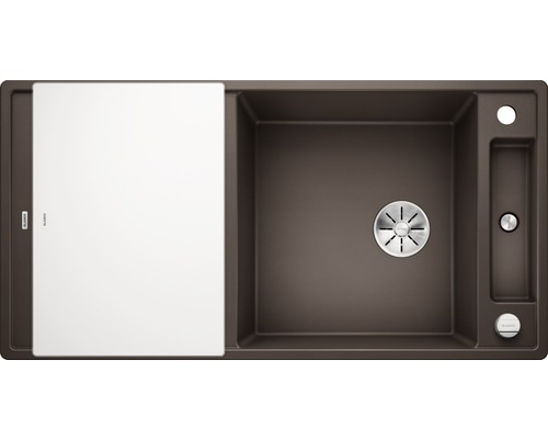 Évier en matériau composite avec planche à découper