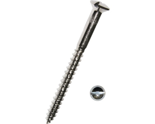 Vis à bois à tête fraisée bombée avec fente DIN 95 4,5 x 45 mm galvanisée zinguée 200 pièces Vis à bois à tête fendue