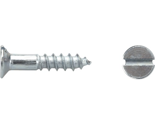 Vis à bois à tête fraisée avec fente DIN 97 2 x 10 mm galvanisée 100 unités