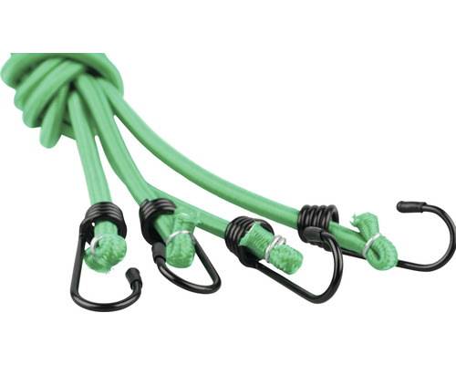 Corde élastique avec quatre crochets pour sécuriser le chargement