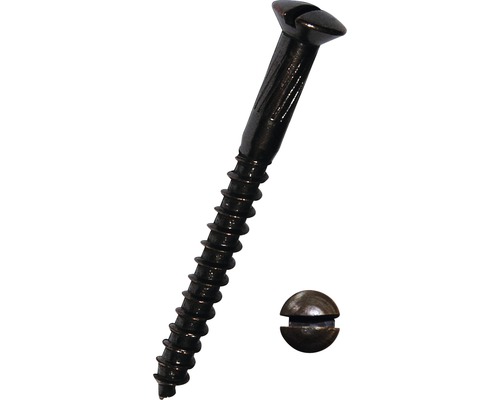 Vis à bois à tête fraisée bombée avec fente DIN 95 3 x 25 mm laiton bruni 200 unités Vis à bois à tête fraisée bombée avec fente DIN 95 3 x 25 mm laiton bruni 200 unités