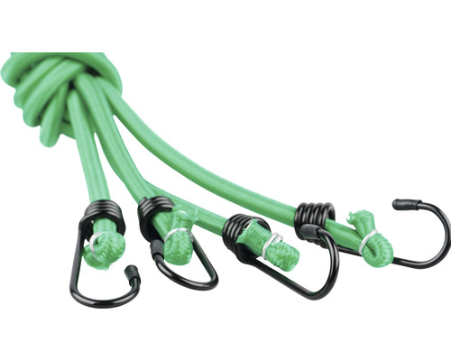 Tendeur élastique avec quatre crochets pour sécuriser les charges