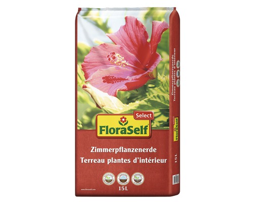 Terreau pour plantes d'intérieur FloraSelf Select® 15 l