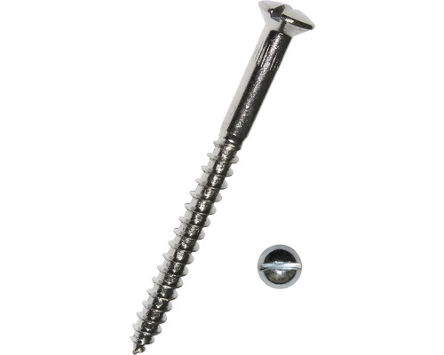 Vis à bois à tête fraisée bombée avec fente DIN 95 4x40 mm galvanisée zinguée 200 pièces Vis à bois à tête fraisée bombée avec fente DIN 95 4x40 mm galvanisée zinguée 200 pièces