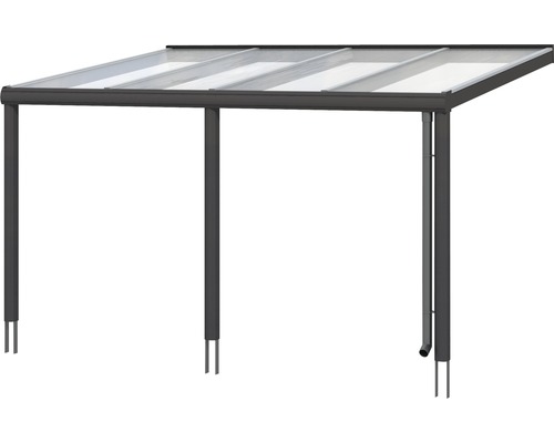 Auvent de terrasse avec toit transparent