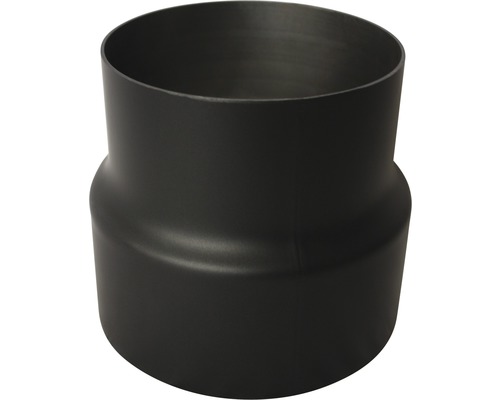 Réducteur de conduit de poêle Ø 180-150 mm 2 mm senotherm vernis noir