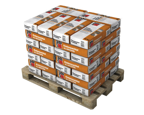 Palette mit Säcken Klebespachtel Allround, je 25 Kilogramm