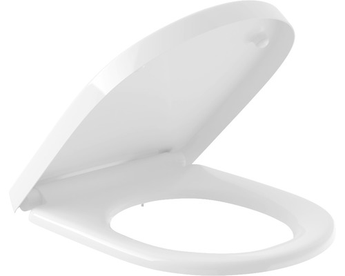 Abattant de WC blanc avec couvercle ouvert