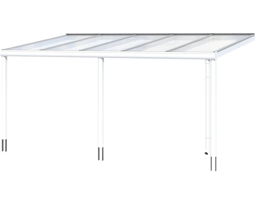 Freistehende Terrassenüberdachung mit lichtdurchlässigen Elementen