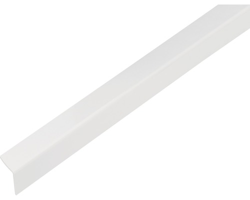 Profilé d'angle PVC blanc brillant autocollant 20x20x1,5 mm, 2,6 m Profilé d''angle en plastique
