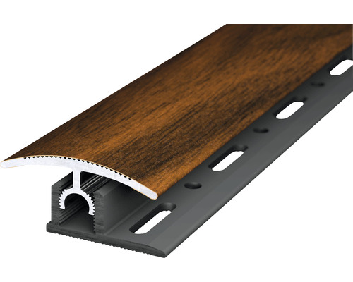 Profilé de jonction PROFI-TEC MASTER alu noyer 34x2700 mm Profilé de finition en plastique avec décor bois