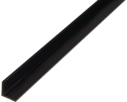 Profilé d’angle PVC noir 20 x 20 x 1 mm x 1 mm , 2,6 m