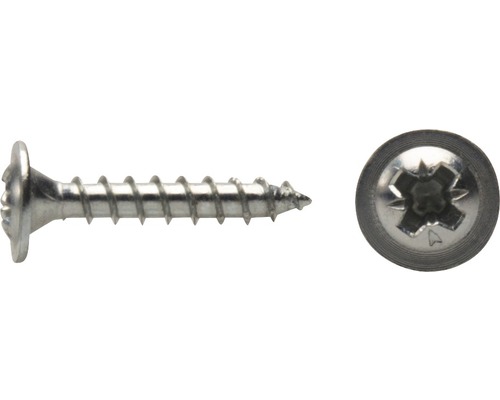Vis de paroi arrière JD Plus Pozidriv 5 x 25 mm galvanisée zinguée 100 pièces