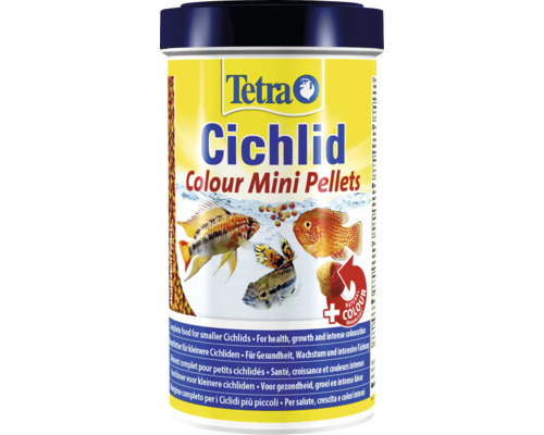 Tetra Cichlid Colour Mini 500 ml Tetra Cichlid Colour Mini Pellets nourriture pour poissons d''ornement