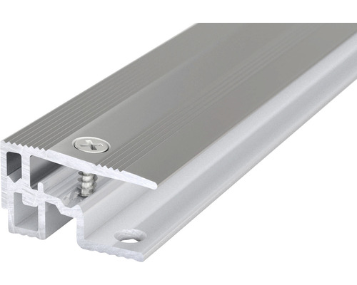 Profilé de finition PS 400 alu acier inoxydable poli 28x2700 mm Profil d''arête d''escalier en aluminium avec vis