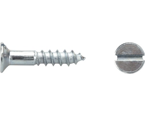 Vis à bois à tête fraisée avec fente DIN 97 2,5 x 25 mm galvanisée 100 unités Vis à bois à tête fraisée avec fente DIN 97 2,5 x 25 mm galvanisée 100 unités