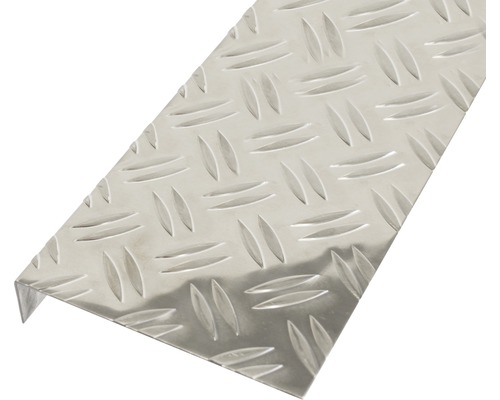 Tôle striée forme en L Alu nature 135x30x1,5 mm, 1 m Profilé d''angle en tôle larmée d''aluminium