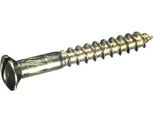 Vis à bois à tête fraisée bombée avec fente DIN 95 3,5 x 16 mm laiton chromé 200 pièces