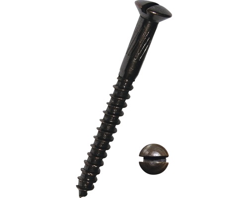 Vis à bois à tête fraisée bombée avec fente DIN 95 3 x 30 mm laiton bruni 200 unités