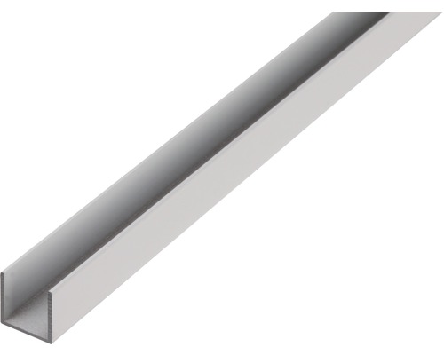 Profilé en U Aluminium argent 10 x 8 x 1 mm x 1 mm , 2,6 m