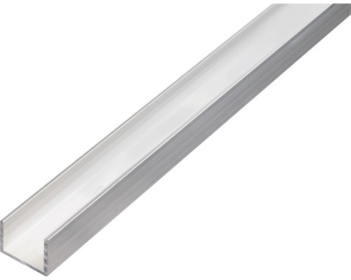 Profilé en U Aluminium argent 16 x 13 x 1,5 mm x 1,5 mm , 2,6 m Profilé en U métallique