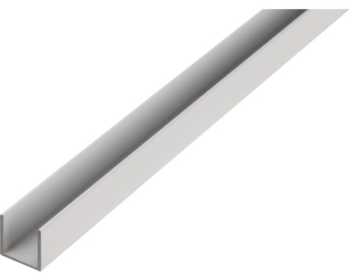 U-Profil Aluminium silber 8 x 8 x 1 x 1 mm 2,6 m