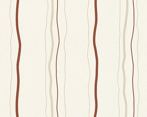 Papier peint intissé 958731 Casual Living rayures crème Papier peint avec motif à rayures ondulées