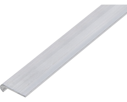 Profilé de finition rond Alu nature 20x6x1,3 mm, 1 m Profilé d''arête d''escalier en aluminium