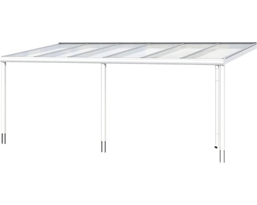 Auvent de terrasse avec plaques en polycarbonate et cadre en aluminium