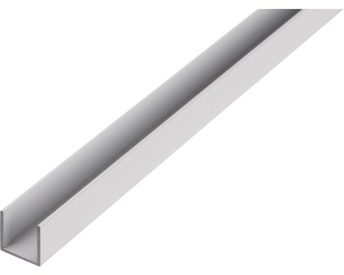 U-Profil Aluminium silber 25 x 25 x 2 x 2 mm 2,6 m