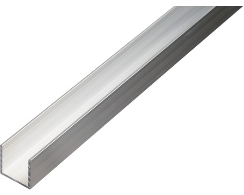 U-Profil Aluminium silber 20 x 10 x 1,5 x 1,5 mm 2,6 m