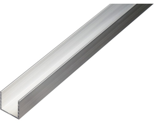 Profilé en U Aluminium argent 20 x 10 x 1,5 mm x 1,5 mm , 2,6 m Profilé en U en aluminium